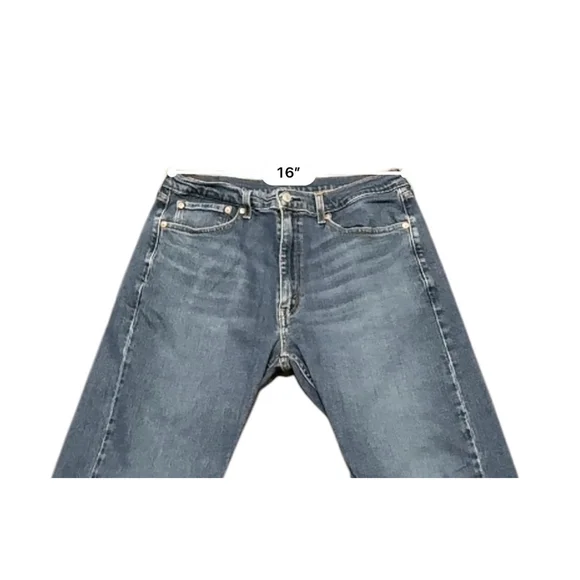 Levi's Men's 505 Medium Wash Jeans W36 L32 Faded Distressed - Picture 2 of 7